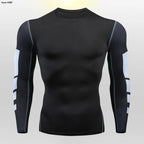 Gym Fitness T shirt Men's Short Sleeve Summer Boxing Jersey Legging Men Rashguard Compression Pants Quick Dry Tight T-shirts Men