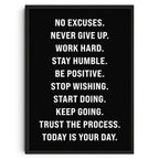 Gym Wall Art Poster Gym Inspirational Poster Home Gym Wall Decoration Gym Slogan Canvas Printing Decorative Painting Frameless