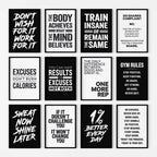 Gym Wall Art Poster Gym Inspirational Poster Home Gym Wall Decoration Gym Slogan Canvas Printing Decorative Painting Frameless