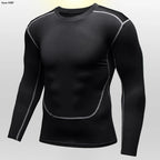 Gym Fitness T shirt Men's Short Sleeve Summer Boxing Jersey Legging Men Rashguard Compression Pants Quick Dry Tight T-shirts Men