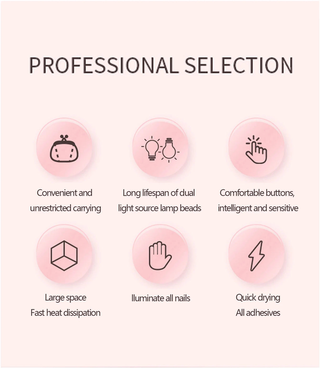 LED Nail Lamp Half Moon Beauty and Brightening Beauty Salon Desktop Lamp Eyelash Beauty Makeup Eye Care Nail Art Special Lights