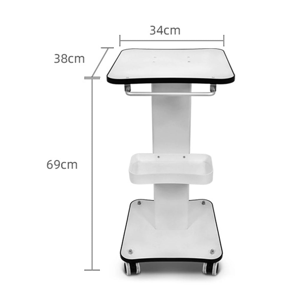 3 Tier Beauty Rolling Cart  360 Degree Rotating Professional Portable Barber Shop Rolling Trolley Beauty Cart For Beauty Salon