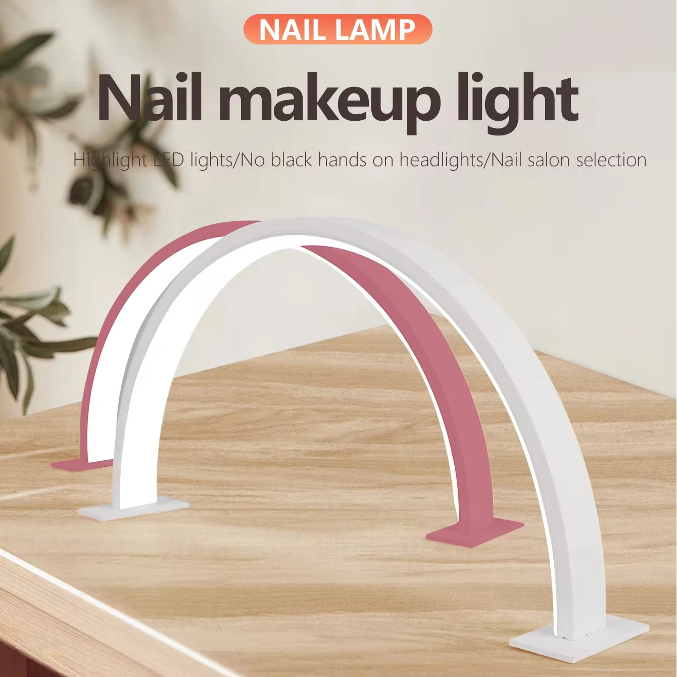Nail Lamp LED Half Moon Beauty and Brightening Beauty Salon Desktop Lamp Eyelash Beauty Makeup Eye Care Nail Art Special Lights