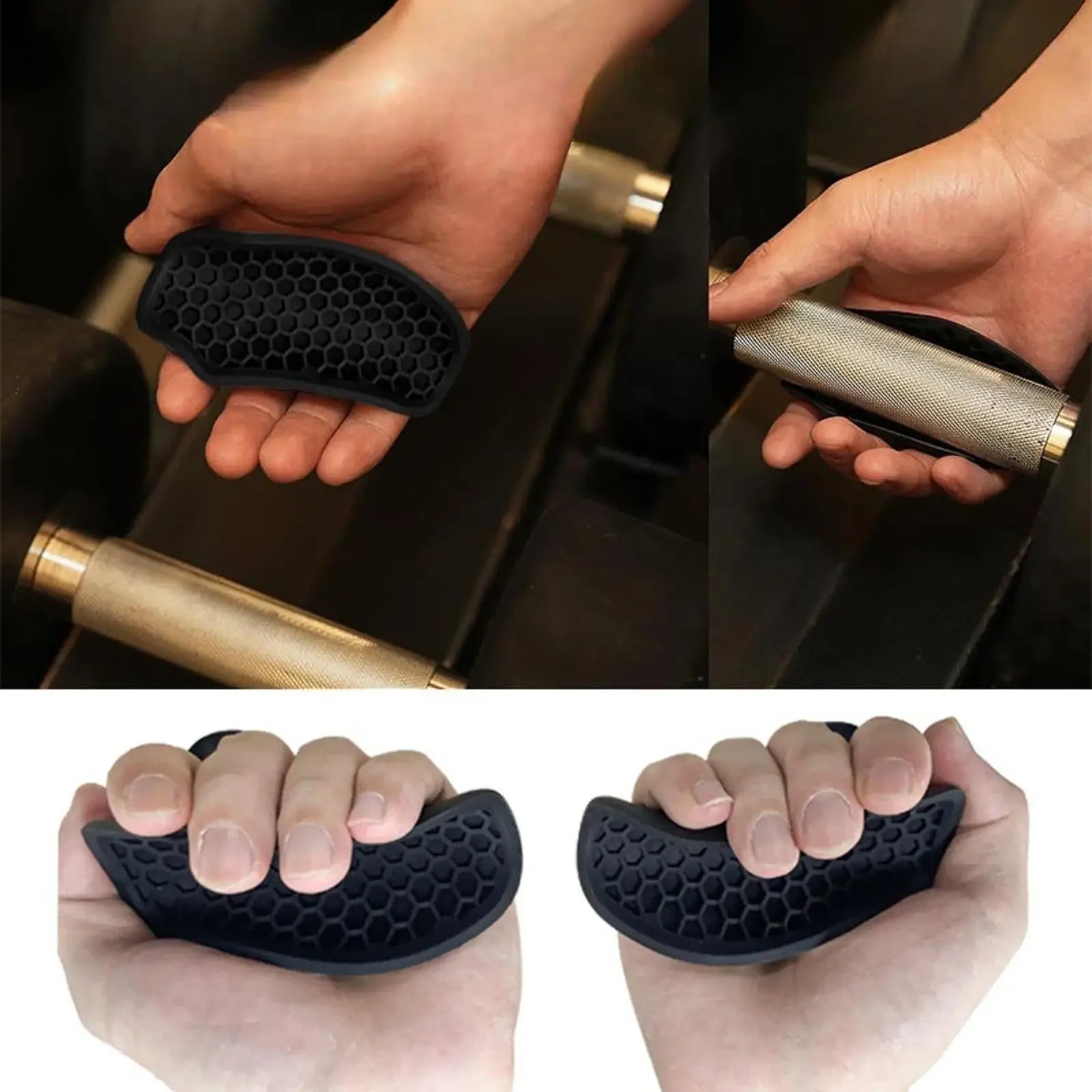 Gym Grips Fingerless Workout Gym Gloves Ergonomics Workout Grip Hand Protection Weight Lifting Grips Bodybuilding Gymnastics