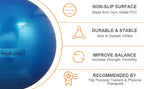 Massage Yoga Ball  120cm Pilates Gym Ball Fitness Ball Pump