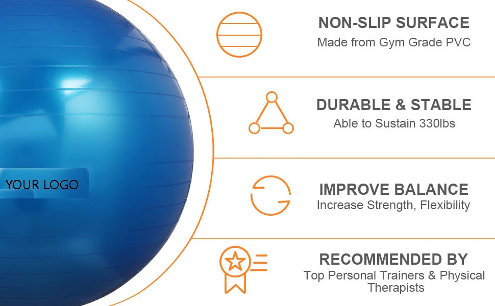 Massage Yoga Ball  120cm Pilates Gym Ball Fitness Ball Pump