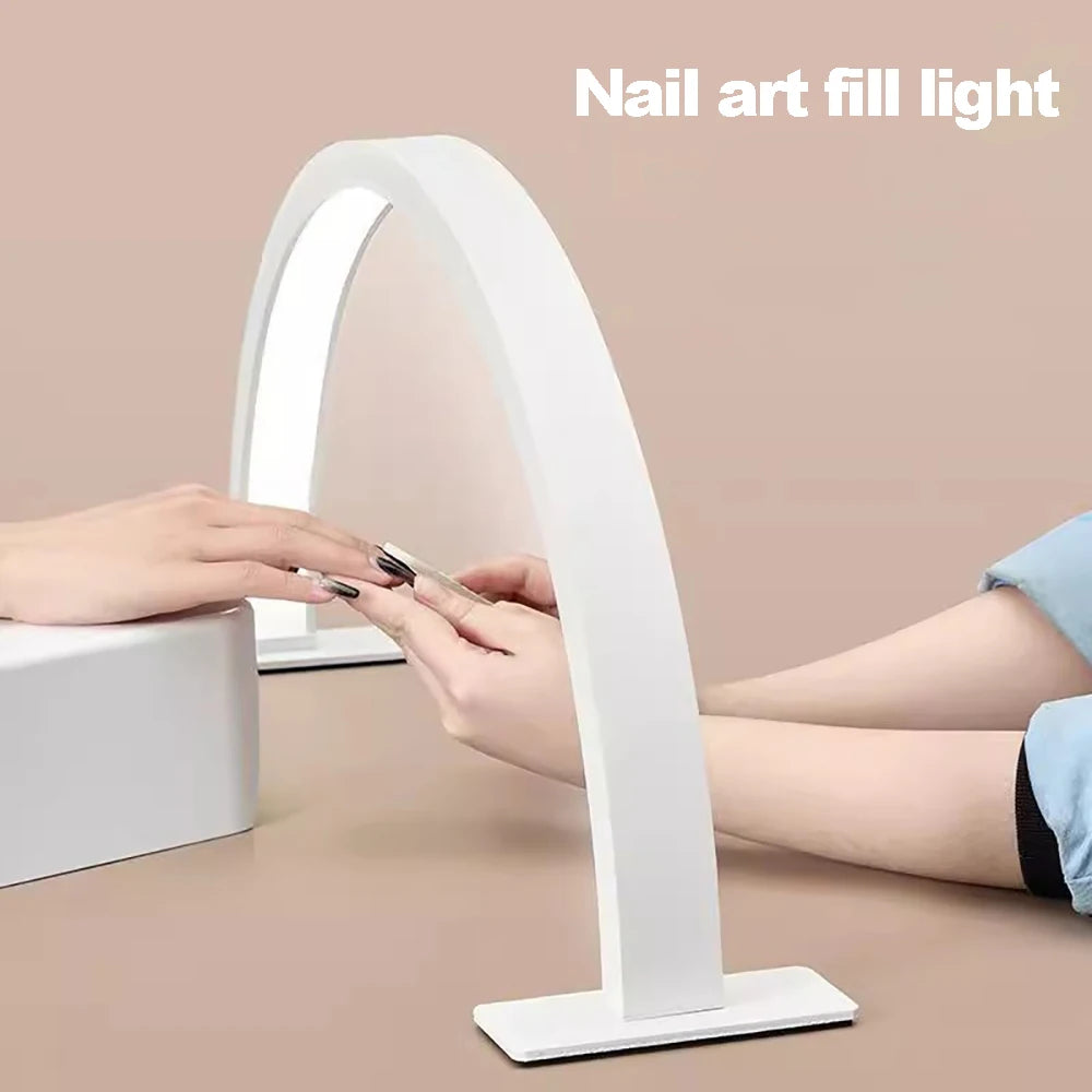 U-shaped half moon beauty fill light beauty salon tabletop washing eyelash beauty makeup eye care LED nail specialized lighting