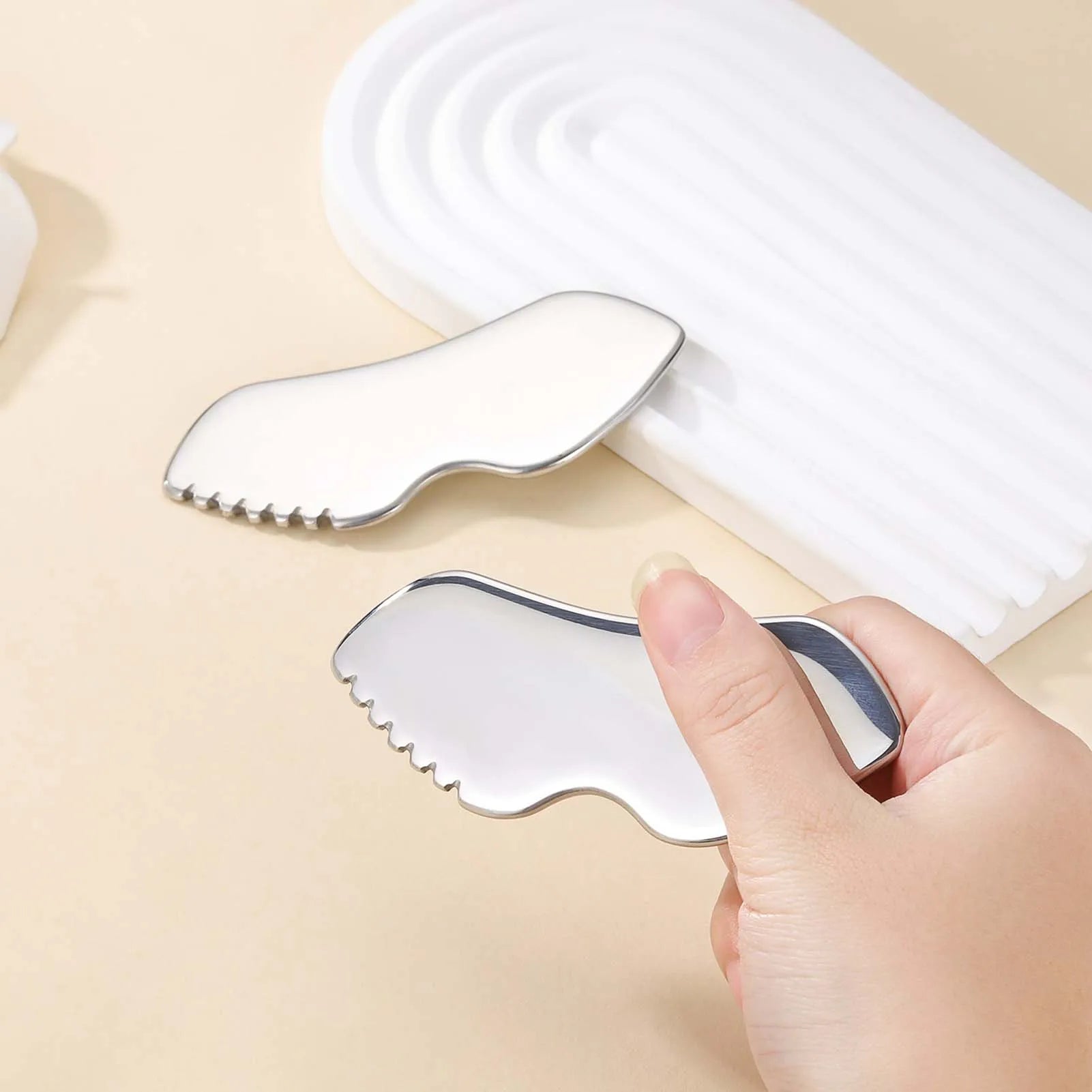 Stainless Steel Guasha Beauty Tool Practical Face Body Beauty Relaxing Scraping Board for Women Stress Relief Beauty Tools