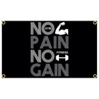 GYM Flag Message Signs Slogan Exercise Fitness Poster Advertise Logo Sport Outdoor Club Digital Printing Banner Brass Grommet