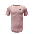 Gym Bodybuilding Workout Clothing Sportswear Mens Casual Short-sleeved Cotton Shirts Summer Fitness Breathable Slim Fit T-Shirts