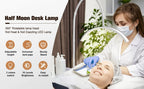Half moon shaped LED table clip beauty lamp beauty salon nail and eye protection lamp suitable for beauty  makeup live streaming