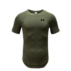 Gym Bodybuilding Workout Clothing Sportswear Mens Casual Short-sleeved Cotton Shirts Summer Fitness Breathable Slim Fit T-Shirts