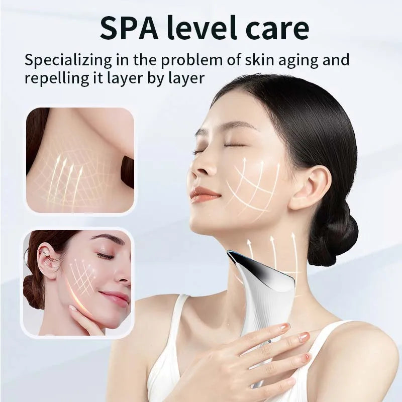 Skin Firming Face Lift V Face Anti-Wrinkle Neck Face Beauty Device 3 Colors Led Photon Ems Neck Beauty Device Facial Beauty Tool
