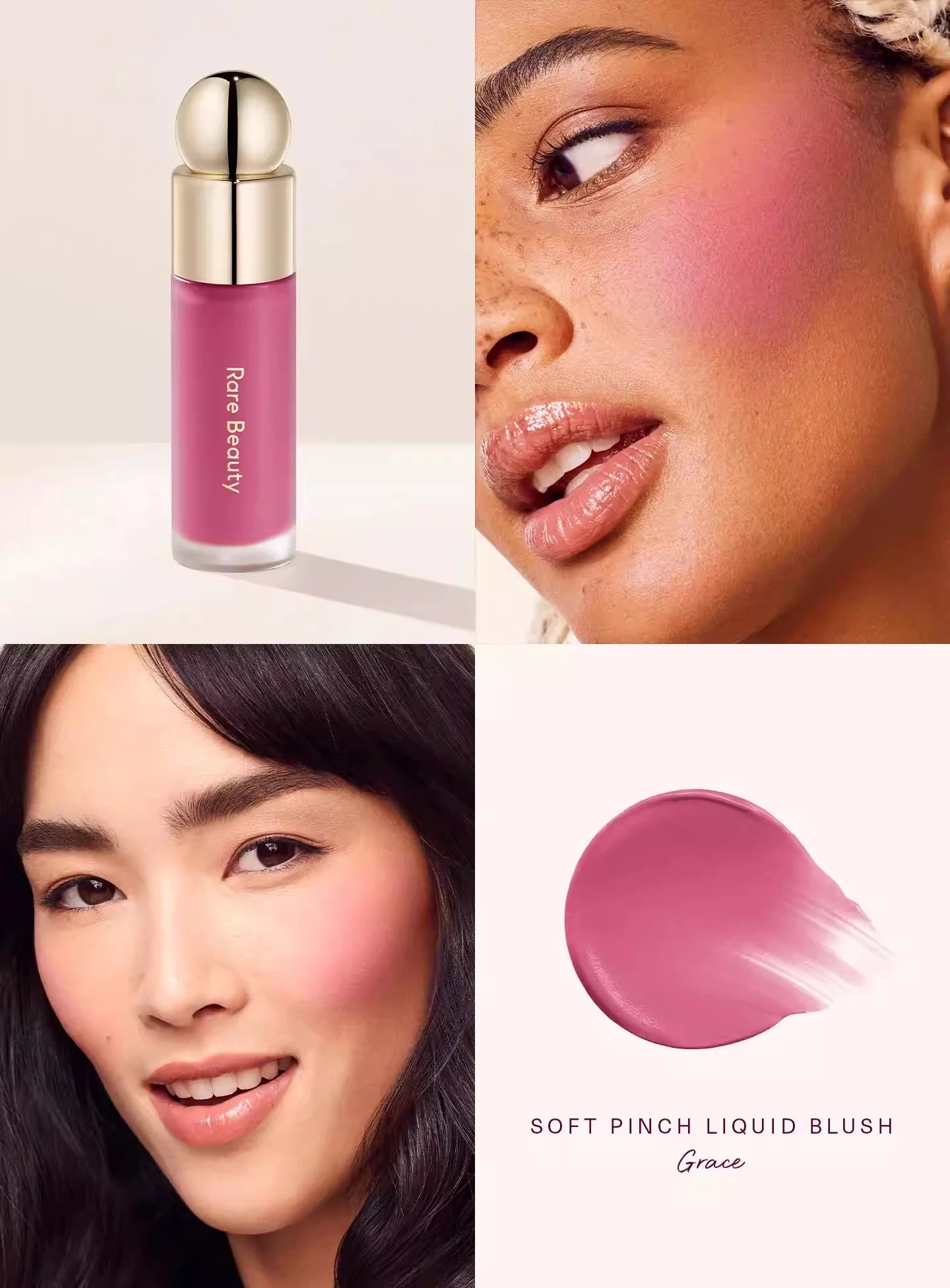 Rare Beauty Blush Color Face Makeup Blusher Natural Long Lasting Muddy Cheek Rouge Water Glossy Moisturizer Liquid Blush Cream