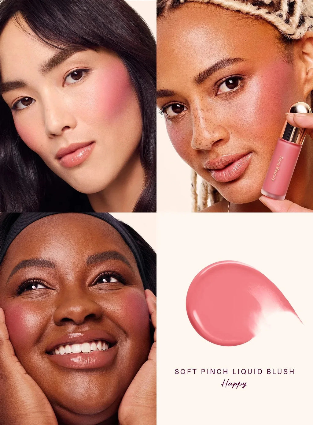 Rare Beauty Matte Long-Lasting Soft-Focus Blush Smooth Cream-to-Powder Blush Sweatproof Waterproof Liquid Blush Hydrating Makeup