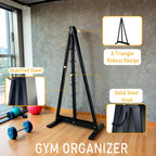 Gym Fitness LAT Pull Down Bar,Storage Rack,Heavy Duty,A-Frame Stand,Support Base for LAT Pulldown Attachments,LAT Bar