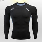 Gym Fitness T shirt Men's Short Sleeve Summer Boxing Jersey Legging Men Rashguard Compression Pants Quick Dry Tight T-shirts Men