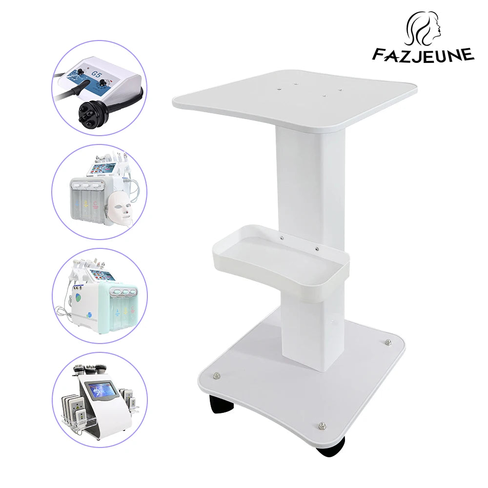 Multifunction Trolley Cart for Beauty Device ABS Aluminum Stand Beauty Salon Rolling Trolley Professional Beauty Equipment