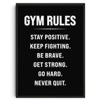 Gym Wall Art Poster Gym Inspirational Poster Home Gym Wall Decoration Gym Slogan Canvas Printing Decorative Painting Frameless
