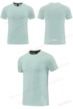 Gym Sport T Shirt Men Running Outdoor Workout Training Tees Round Neck Quick Dry Breathable Polyester Casual Short Sleeve