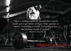 Gym Motivation Muscle Man Bodybuilding Fitness Strength Barbell Art Poster Canvas Painting Wall Print Picture for Home Gym Decor