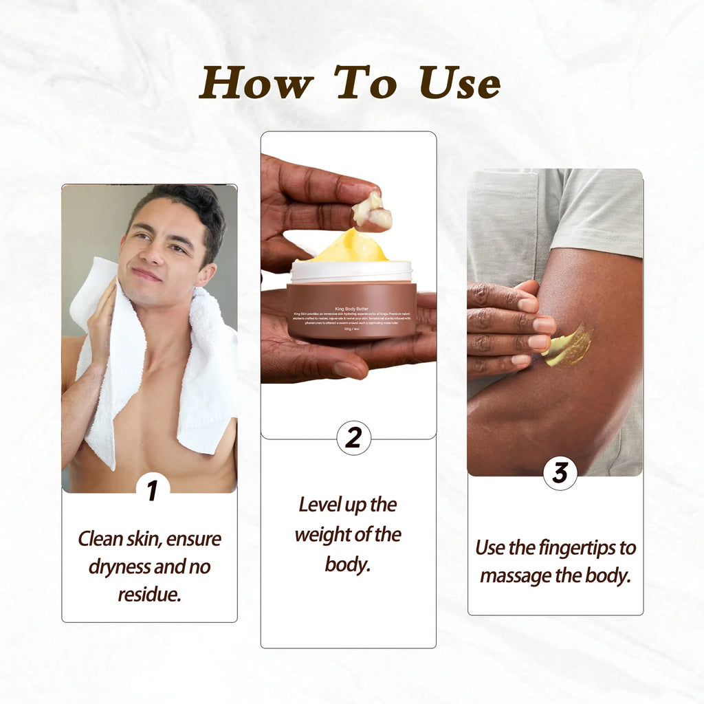 120g Body Butter for Men 24H Deep Moisturizing Cream Improve Drying Skin Body Cream for All Skin Types
