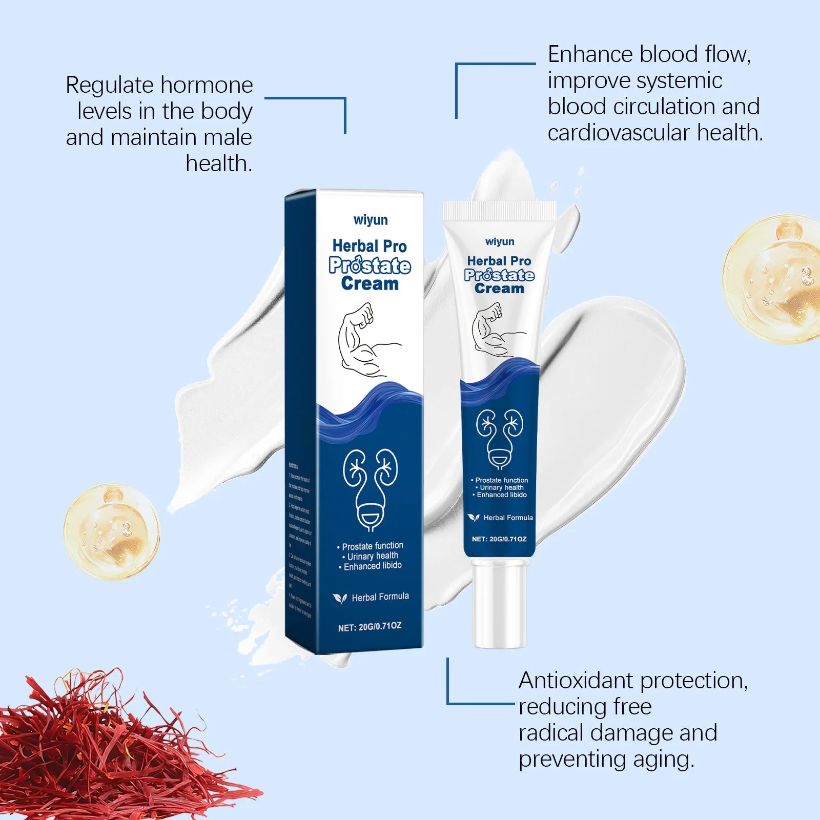 Men's Body Care Cream with Mild Ingredients for Daily Moisturizing and Nourishing Men's Body Massage Care Cream