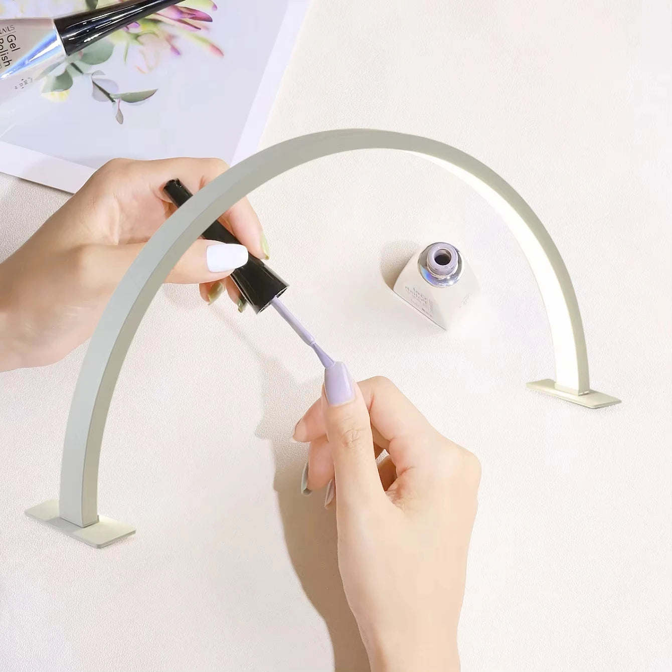 Nail Lamp LED Half Moon Beauty and Brightening Beauty Salon Desktop Lamp Eyelash Beauty Makeup Eye Care Nail Art Special Lights