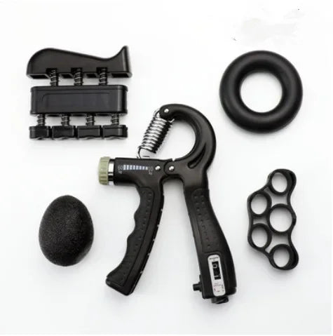 Gym Fitness Adjustable Count Hand Grip Set Finger Forearm Strength Muscle Recovery  Gripper Exerciser Trainer Ball Decompression