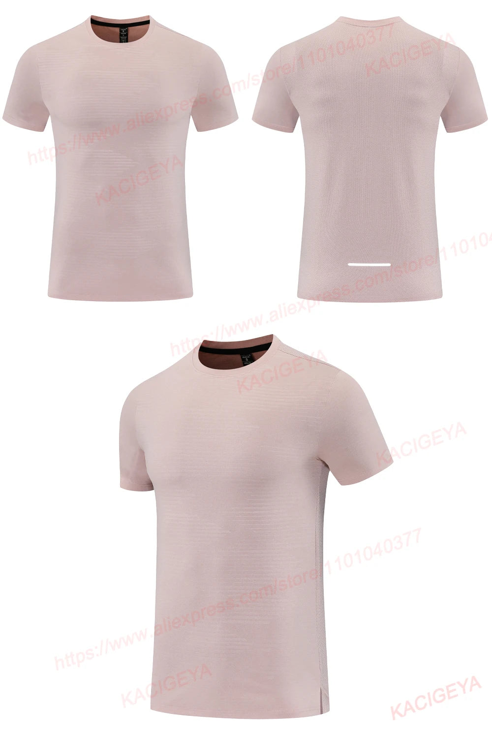 Gym Sport T Shirt Men Running Outdoor Workout Training Tees Round Neck Quick Dry Breathable Polyester Casual Short Sleeve