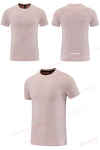 Gym Sport T Shirt Men Running Outdoor Workout Training Tees Round Neck Quick Dry Breathable Polyester Casual Short Sleeve