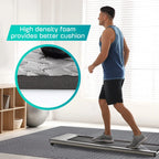 Gym Floor Mat for Home Workout Anti-Slip Rubber Exercise Mat with Interlocking Design, Durable Fitness Rug Weightlifting & Yoga