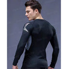 Gym Fitness T shirt Men's Short Sleeve Summer Boxing Jersey Legging Men Rashguard Compression Pants Quick Dry Tight T-shirts Men