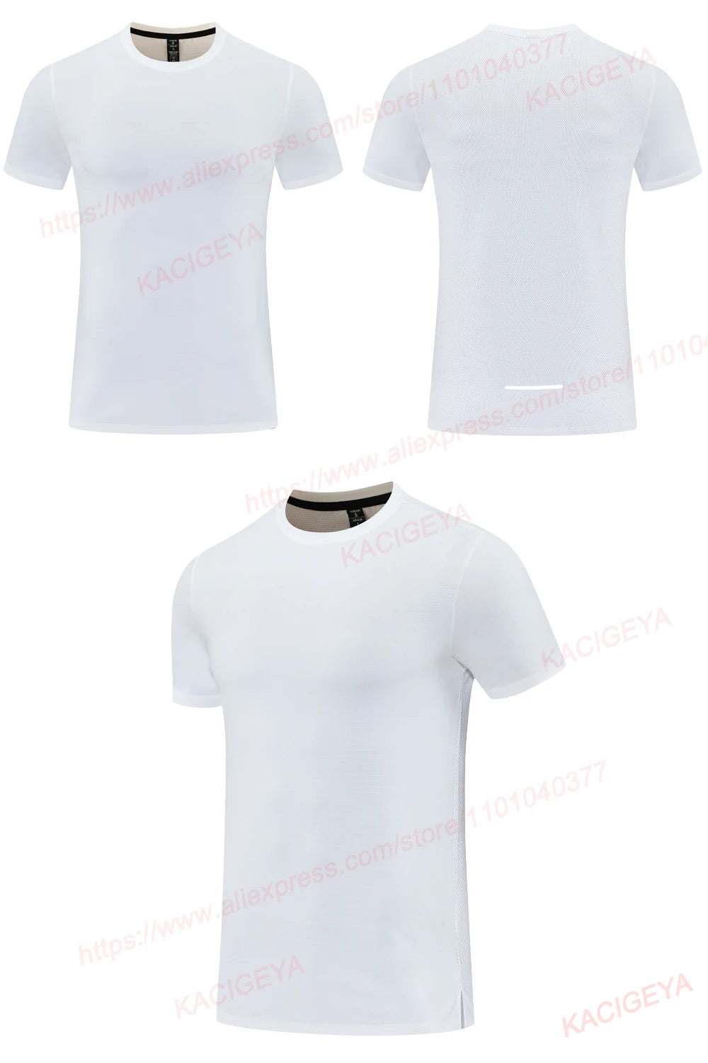 Gym Sport T Shirt Men Running Outdoor Workout Training Tees Round Neck Quick Dry Breathable Polyester Casual Short Sleeve