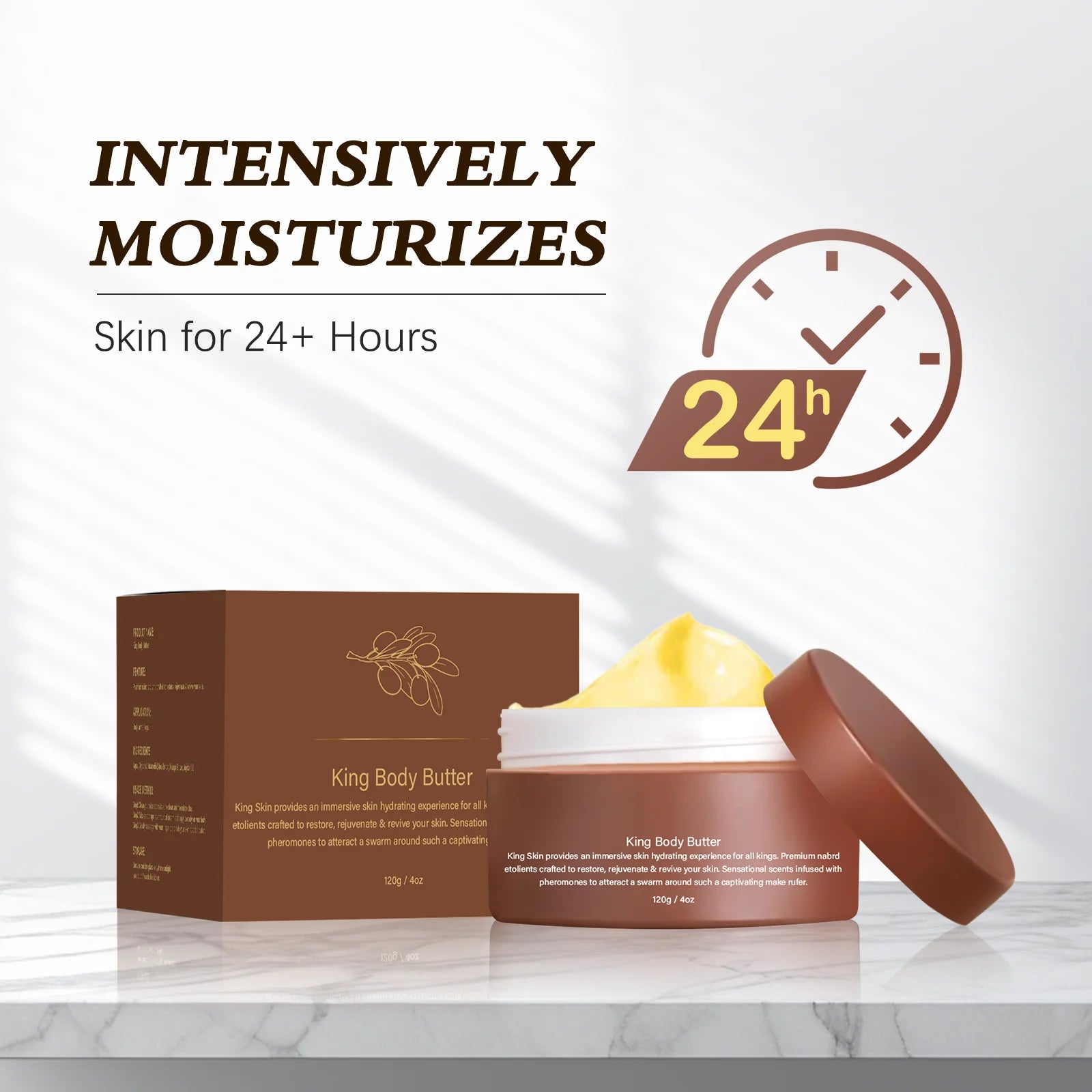 120g Body Butter for Men 24H Deep Moisturizing Cream Improve Drying Skin Body Cream for All Skin Types