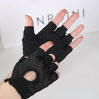 Gym Fitness Gloves For Women, Breathable Half Finger Anti-Slip Gloves For Bicycle Cycling Weight Lifting Yoga