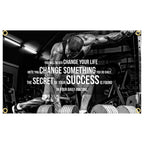 GYM Flag Message Signs Slogan Exercise Fitness Poster Advertise Logo Sport Outdoor Club Digital Printing Banner Brass Grommet