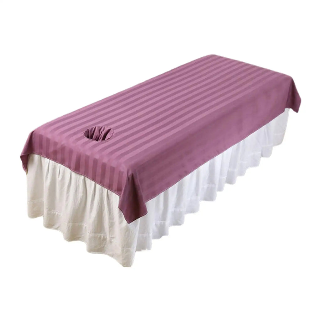 Salon Sheet Comfortable Reusable Beauty Supplies Protector Beauty Bed Cover with Face Hole for Salon Beauty Hotel Indoor SPA