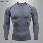 Gym Fitness T shirt Men's Short Sleeve Summer Boxing Jersey Legging Men Rashguard Compression Pants Quick Dry Tight T-shirts Men