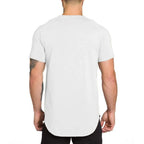 Gym Bodybuilding Workout Clothing Sportswear Mens Casual Short-sleeved Cotton Shirts Summer Fitness Breathable Slim Fit T-Shirts