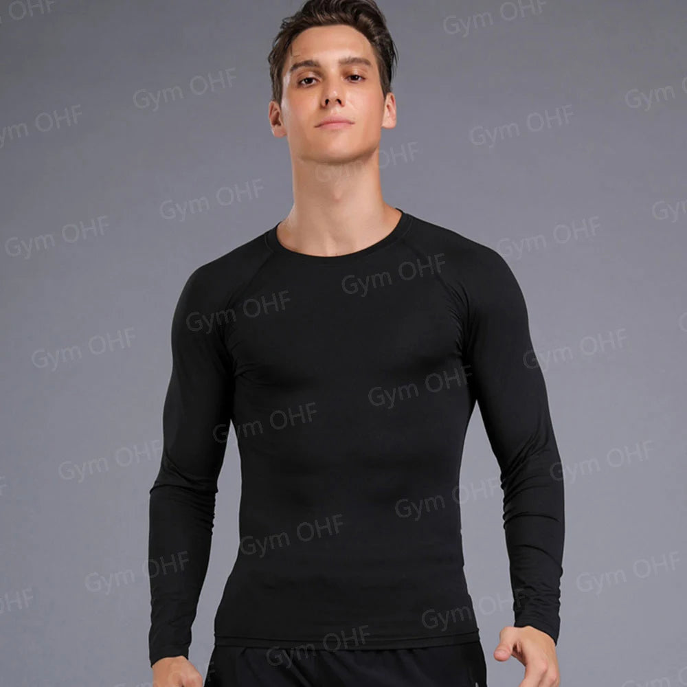 Gym Fitness T shirt Men's Short Sleeve Summer Boxing Jersey Legging Men Rashguard Compression Pants Quick Dry Tight T-shirts Men