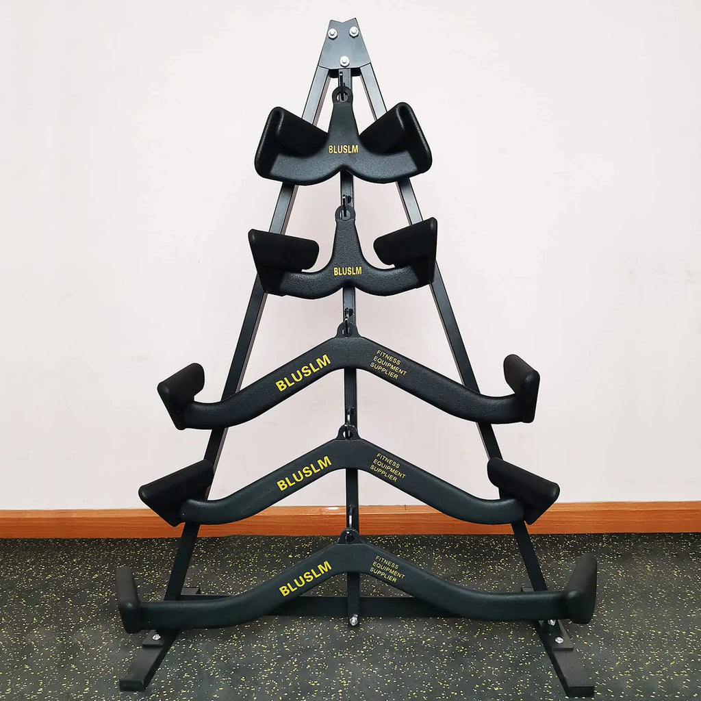 Gym Fitness LAT Pull Down Bar,Storage Rack,Heavy Duty,A-Frame Stand,Support Base for LAT Pulldown Attachments,LAT Bar
