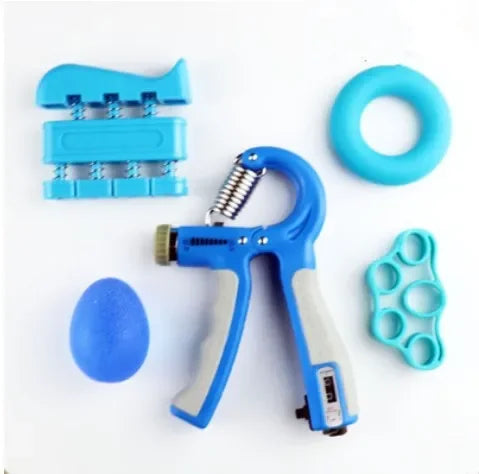 Gym Fitness Adjustable Count Hand Grip Set Finger Forearm Strength Muscle Recovery  Gripper Exerciser Trainer Ball Decompression
