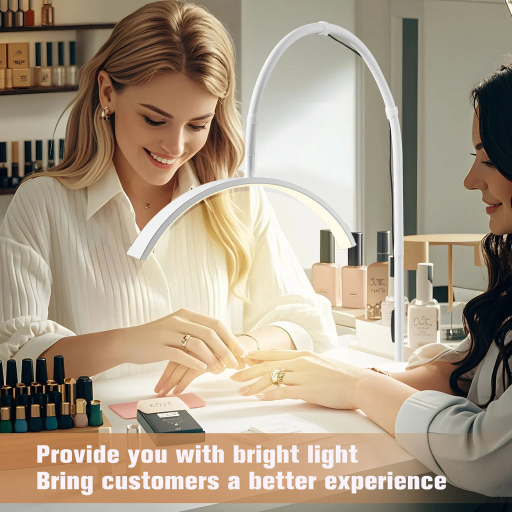 Half moon shaped LED table clip beauty lamp beauty salon nail and eye protection lamp suitable for beauty  makeup live streaming