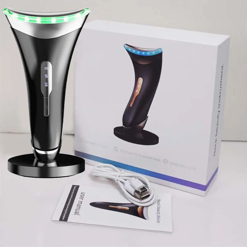 Skin Firming Face Lift V Face Anti-Wrinkle Neck Face Beauty Device 3 Colors Led Photon Ems Neck Beauty Device Facial Beauty Tool