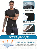 Gym Hub Printed Men's Compression T-Shirt Gym Workout Sport Quick Dry Tight Shirts Outdoor Training Fitness Elasticity Tops Tee