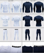 Gym Fitness T shirt Men's Short Sleeve Summer Boxing Jersey Legging Men Rashguard Compression Pants Quick Dry Tight T-shirts Men