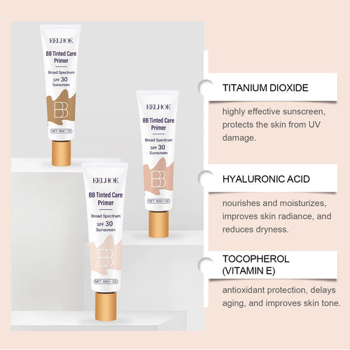 BB Cream, facial makeup, hydrating and moisturizing, daily primer, lightweight texture, fits naturally, beauty cream