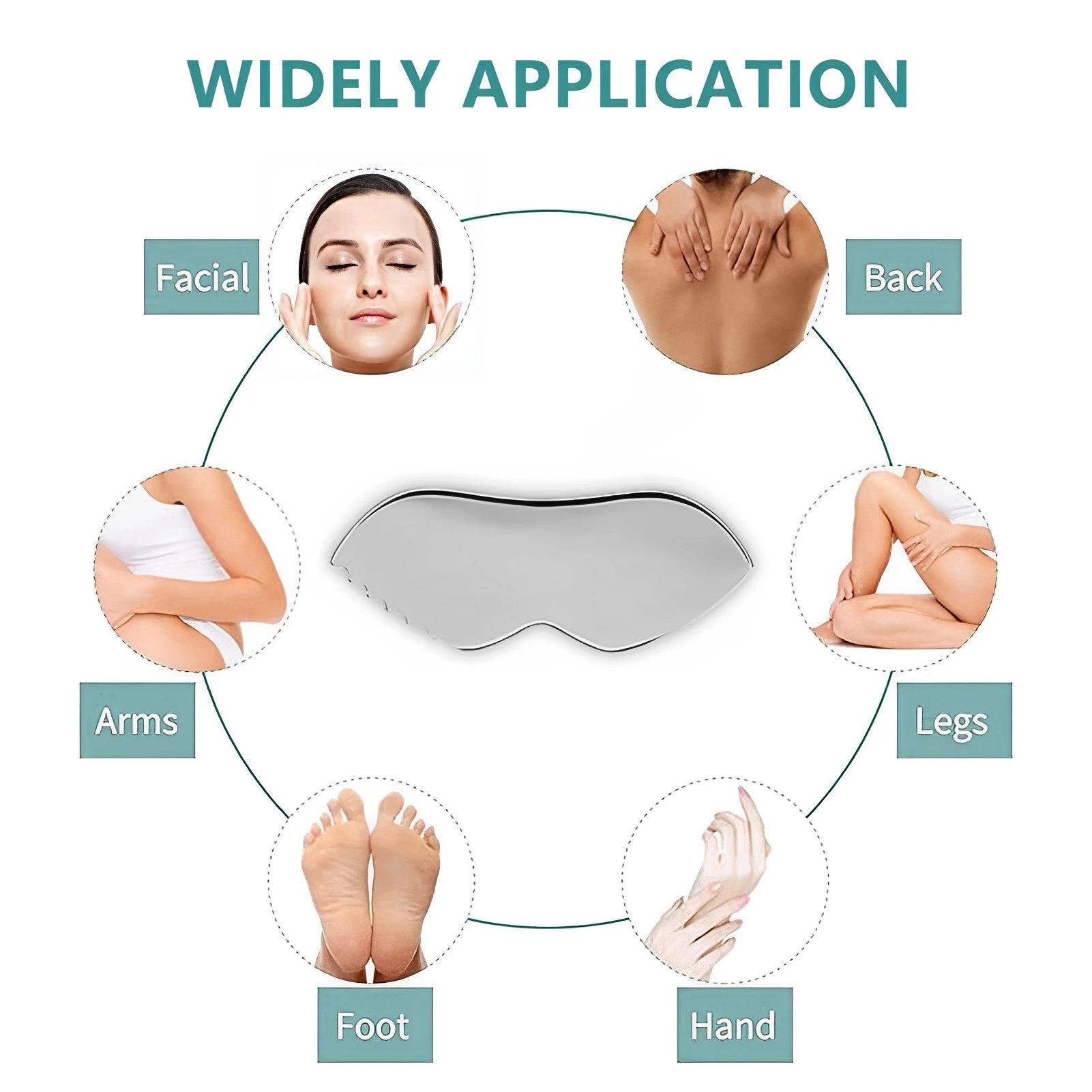 Stainless Steel Guasha Beauty Tool Practical Face Body Beauty Relaxing Scraping Board for Women Stress Relief Beauty Tools