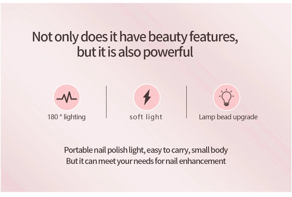 LED Nail Lamp Half Moon Beauty and Brightening Beauty Salon Desktop Lamp Eyelash Beauty Makeup Eye Care Nail Art Special Lights